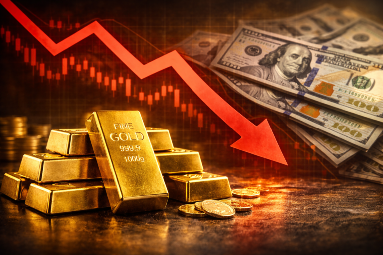 Harga Emas Global Merosot Dolar AS Menguat Membayangi Permintaan Sebagai Aset Aman