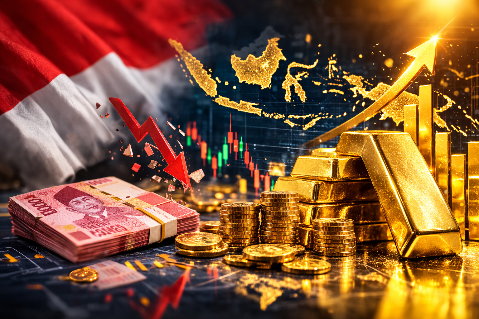 Rupiah Tertekan Emas Menjadi Pilihan Aman Investor Indonesia di Maret 2026