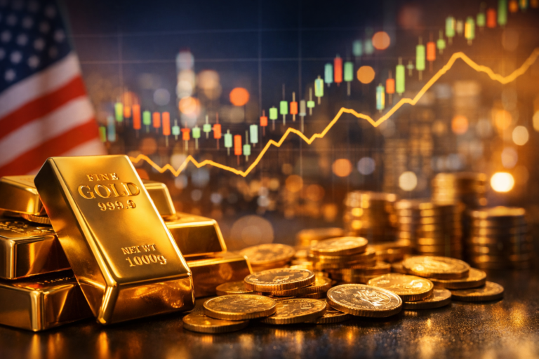 Sentimen Global Menopang Harga Emas Meski Dolar AS Bergerak Fluktuatif