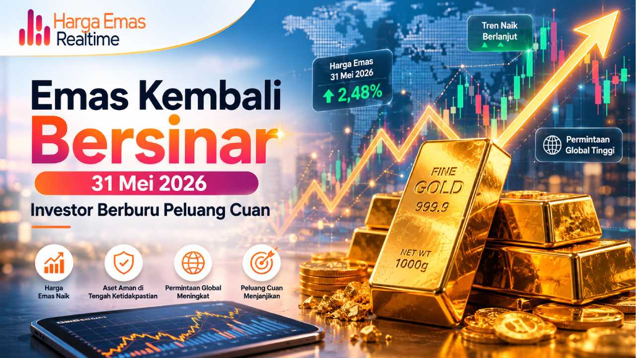 Emas 31 Mei 2026 Bersinar, Investor Berburu Peluang Cuan