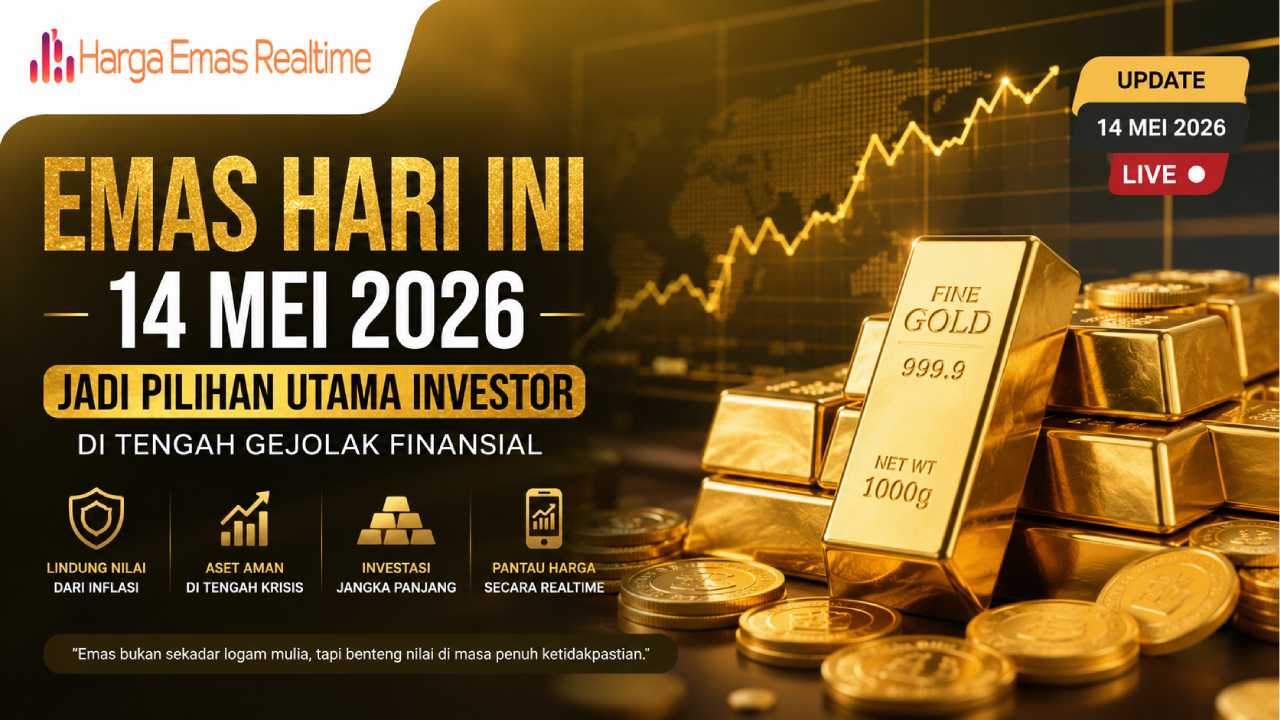Emas Hari Ini 14 Mei 2026 Jadi Pilihan Utama Investor di Tengah Gejolak Finansial