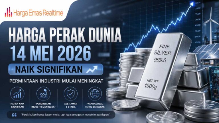 Harga Perak Dunia 14 Mei 2026 Naik Signifikan, Permintaan Industri Mulai Meningkat