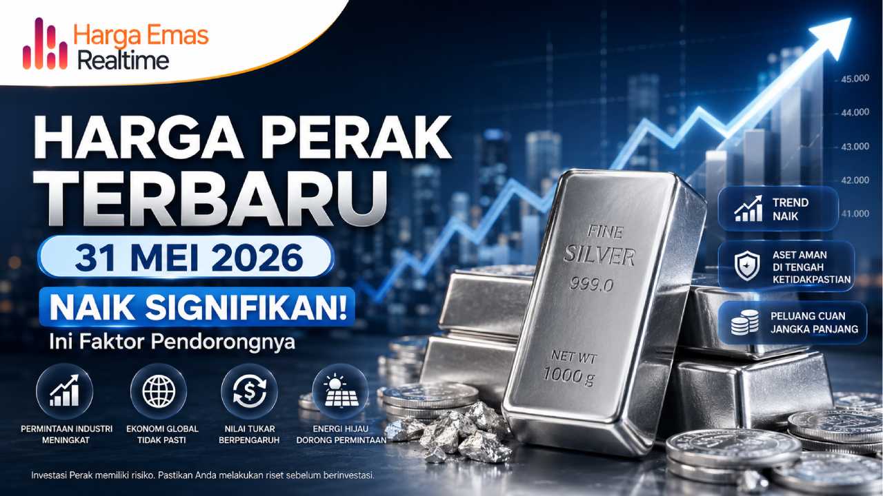 Harga Perak Terbaru 31 Mei 2026 Naik Signifikan, Ini Faktor Pendorongnya