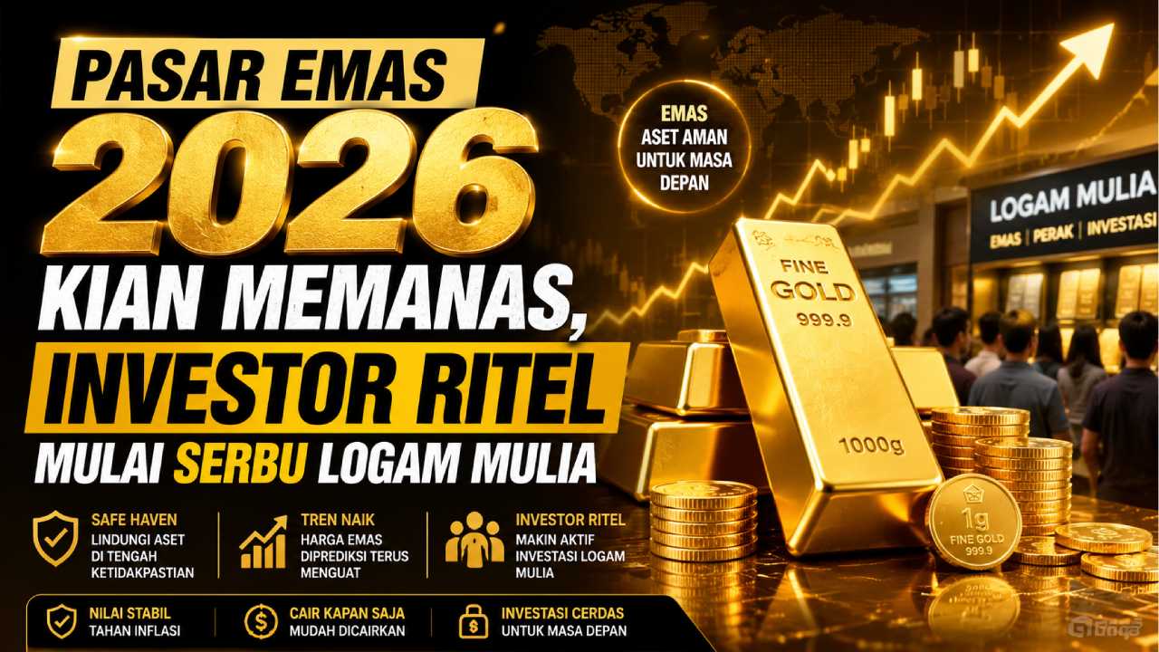 Pasar Emas 2026 Kian Memanas, Investor Ritel Mulai Serbu Logam Mulia