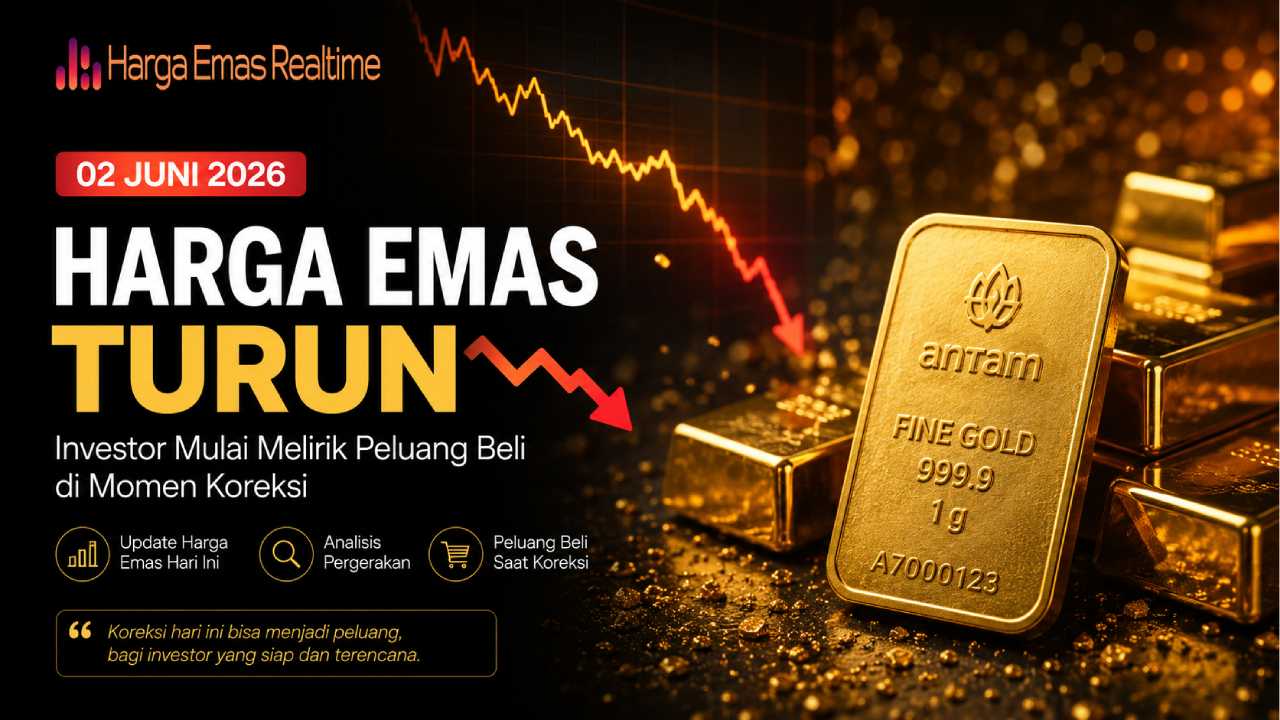 Harga Emas 02 Juni 2026 Turun, Investor Mulai Lirik Peluang Beli