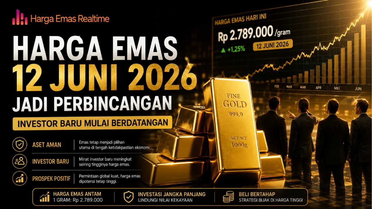 Harga Emas 12 Juni 2026 Jadi Perbincangan, Investor Baru Mulai Berdatangan