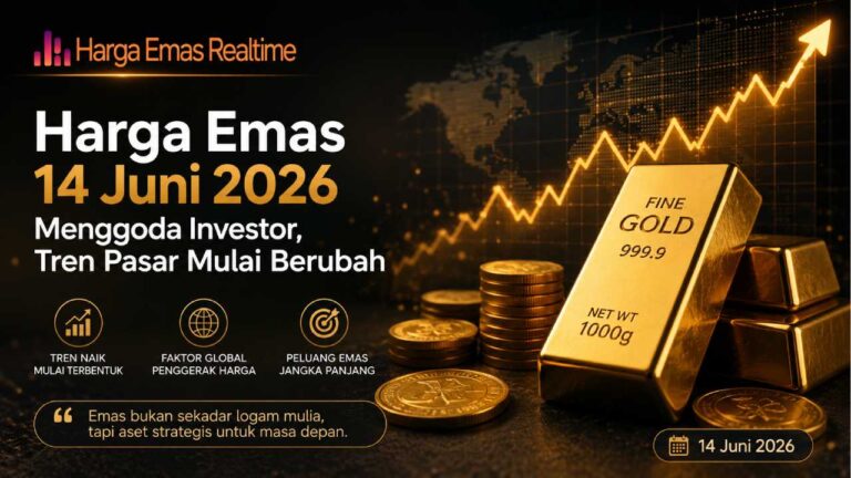 Harga Emas 14 Juni 2026 Menggoda Investor, Tren Pasar Mulai Berubah