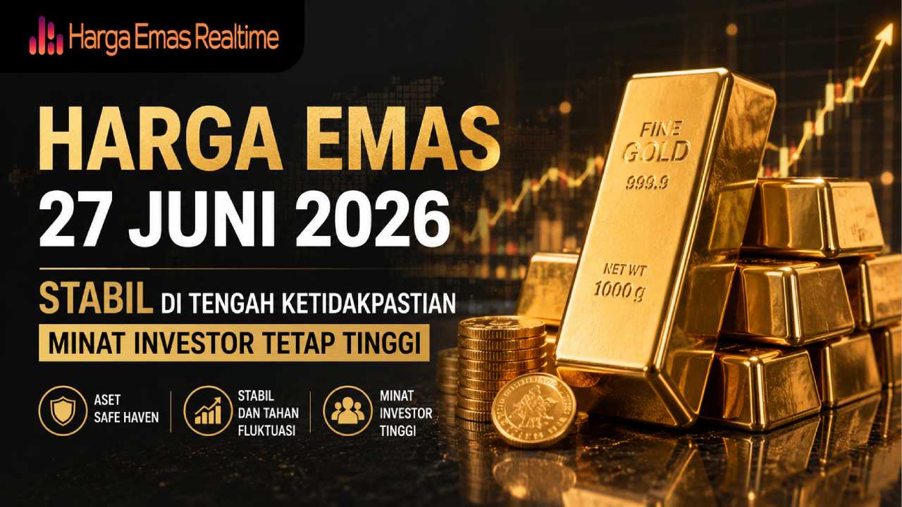 Harga Emas 27 Juni 2026 Stabil di Tengah Ketidakpastian, Minat Investor Tetap Tinggi