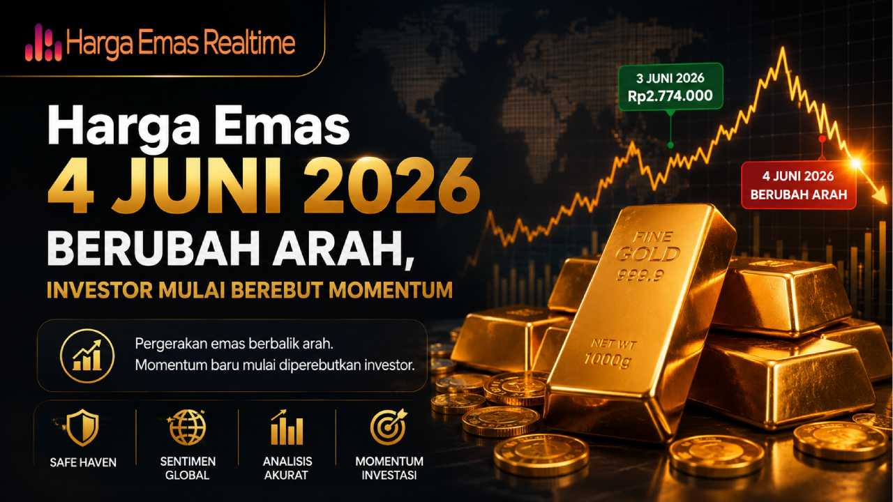Harga Emas 4 Juni 2026 Berubah Arah, Investor Mulai Berebut Momentum