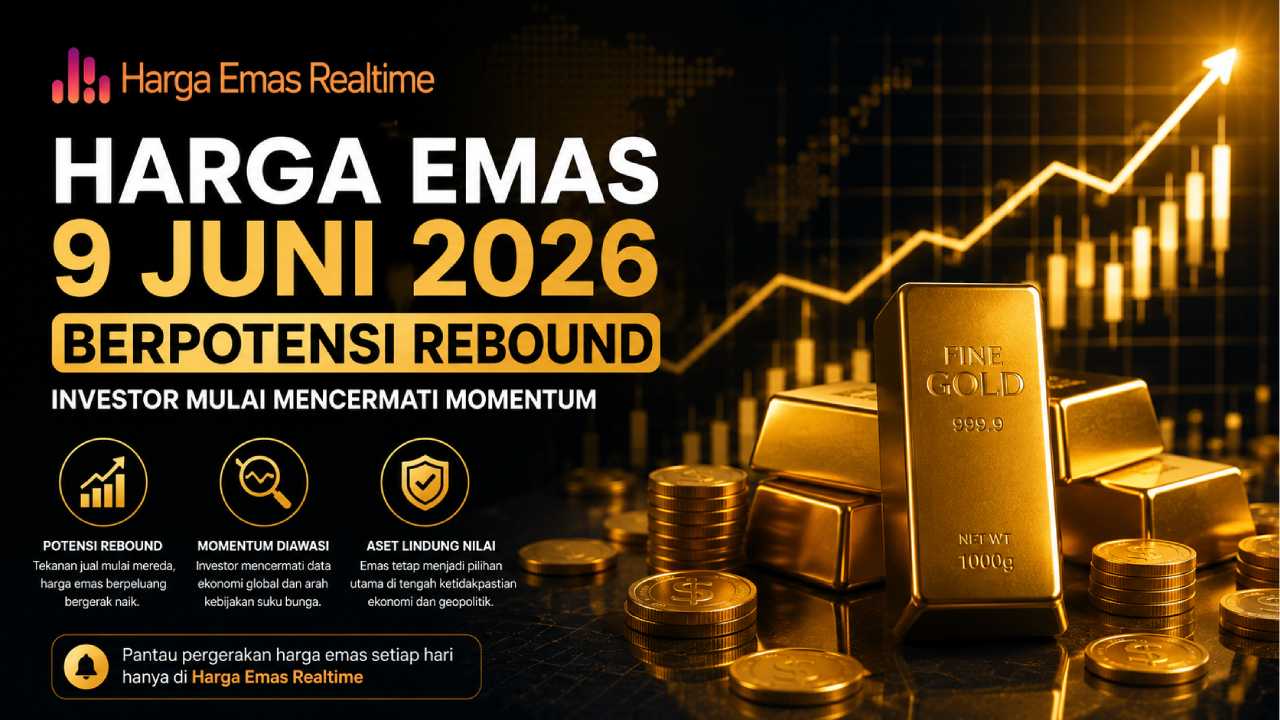 Harga Emas 9 Juni 2026 Berpotensi Rebound, Investor Mulai Mencermati Momentum