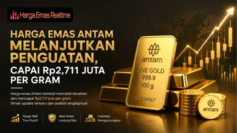 Harga Emas Antam Melanjutkan Penguatan, Capai Rp2,711 Juta per Gram