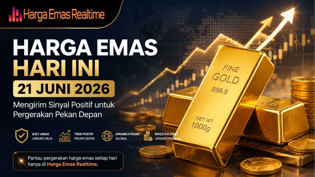Harga Emas Hari Ini 21 Juni 2026 Mengirim Sinyal Positif untuk Pergerakan Pekan Depan