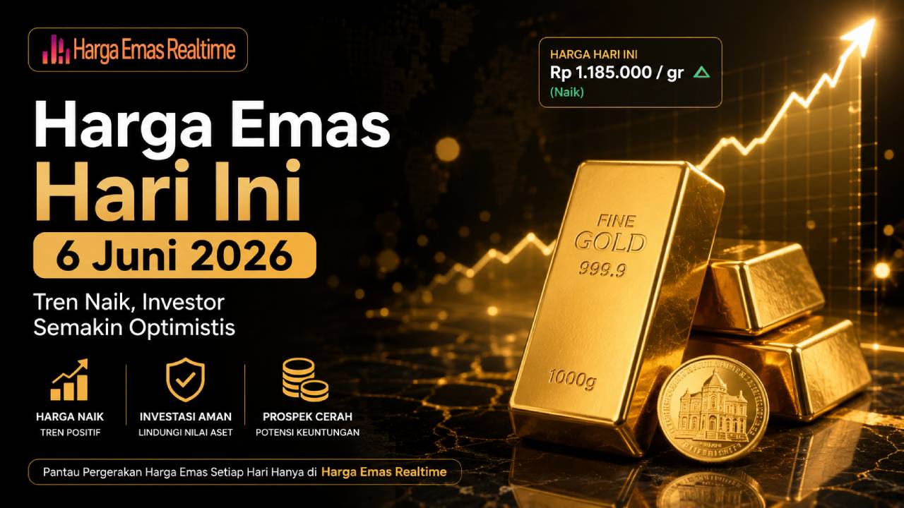 Harga Emas Hari Ini 6 Juni 2026 Bergerak Positif, Investor Semakin Optimistis