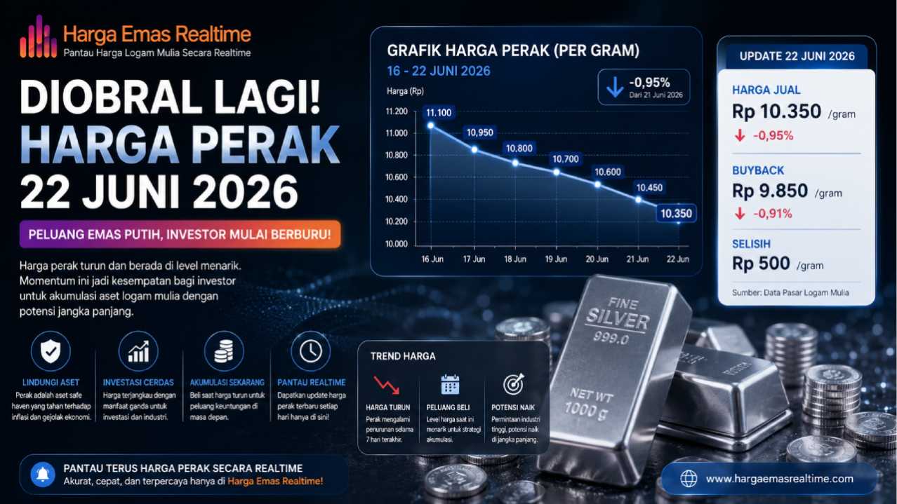 Harga Perak 22 Juni 2026 Tetap Kokoh, Peluang Baru Mulai Bermunculan