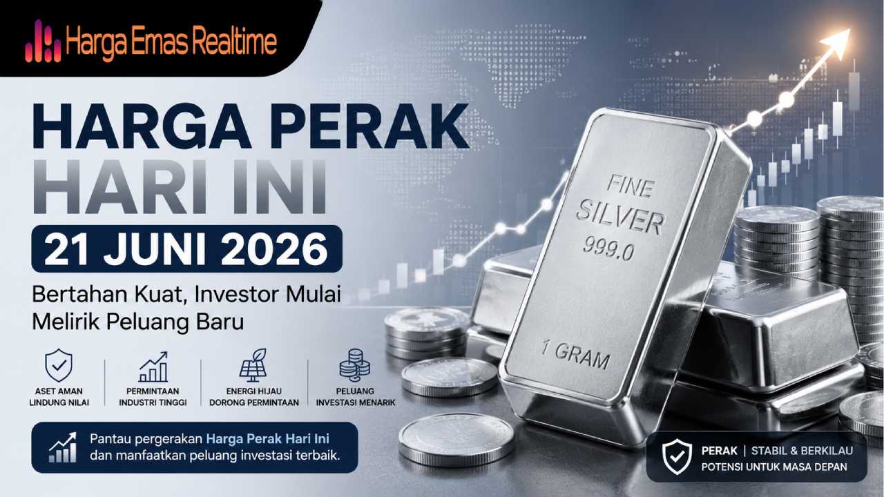 Harga Perak Hari Ini 21 Juni 2026 Bertahan Kuat, Investor Mulai Melirik Peluang Baru