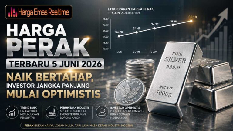 Harga Perak Terbaru 5 Juni 2026 Naik Bertahap, Investor Jangka Panjang Mulai Optimistis