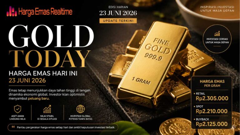 Investor Kian Optimistis, Harga Emas 23 Juni 2026 Tunjukkan Daya Tahan Tinggi