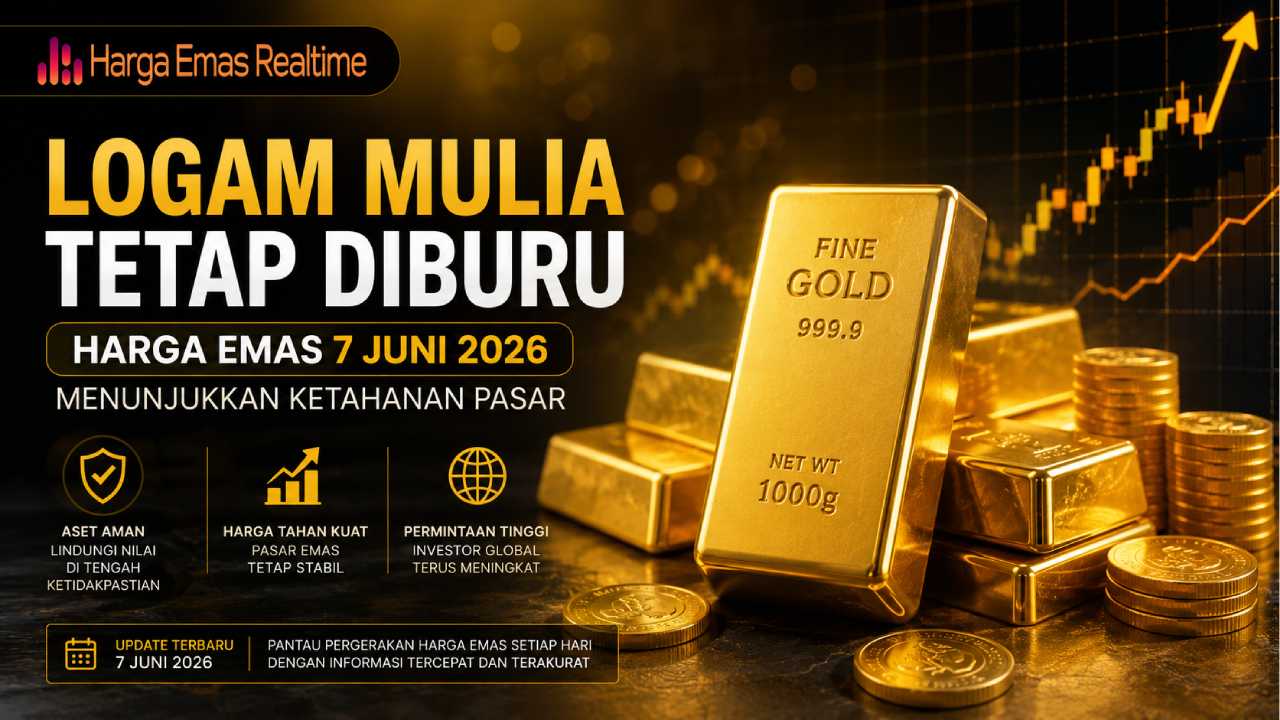 Logam Mulia Tetap Diburu, Harga Emas 7 Juni 2026 Menunjukkan Ketahanan Pasar