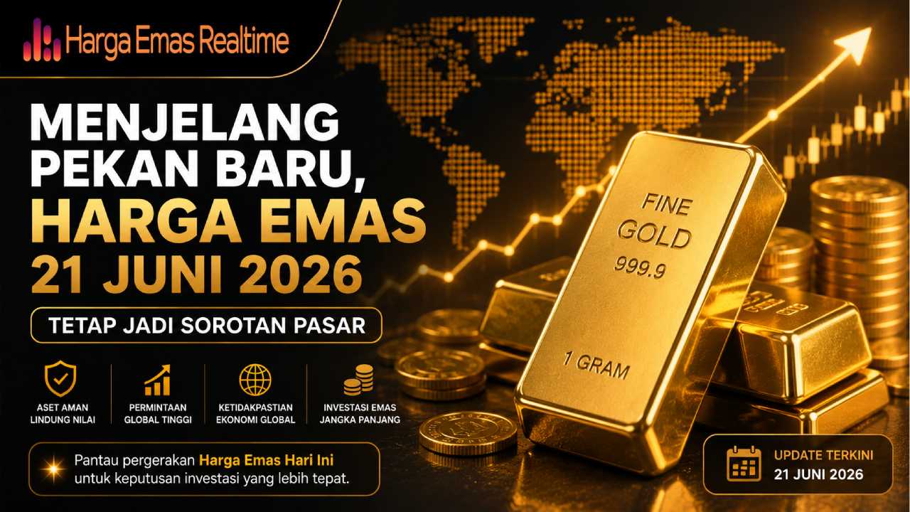 Menjelang Pekan Baru, Harga Emas 21 Juni 2026 Tetap Jadi Sorotan Pasar
