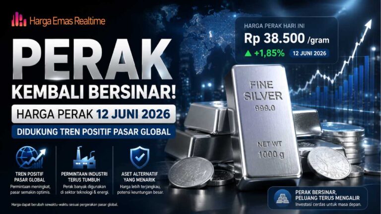 Perak Kembali Bersinar! Harga 12 Juni 2026 Didukung Tren Positif Pasar Global