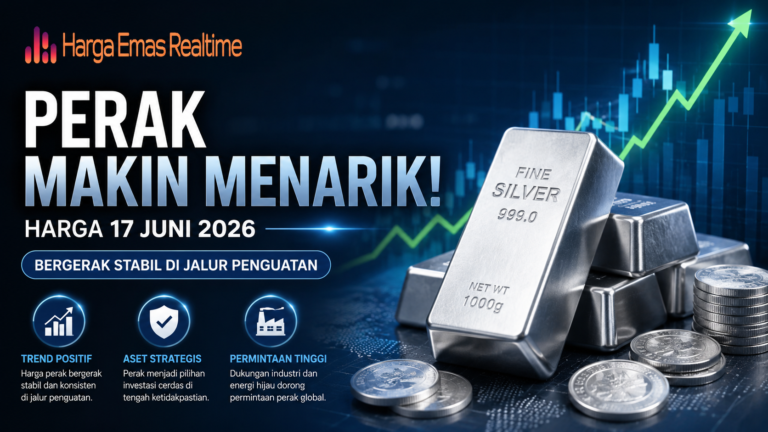 Perak Makin Menarik, Harga 17 Juni 2026 Bergerak Stabil di Jalur Penguatan