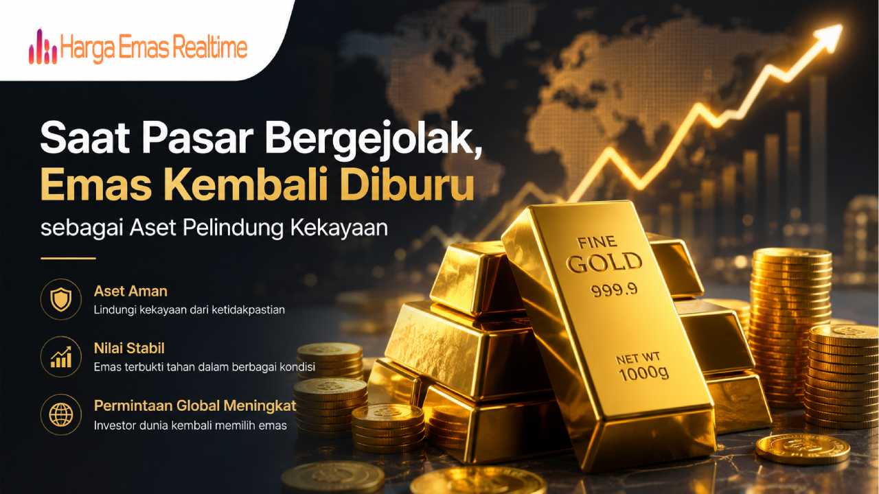 Saat Pasar Bergejolak, Emas Kembali Diburu sebagai Aset Pelindung Kekayaan