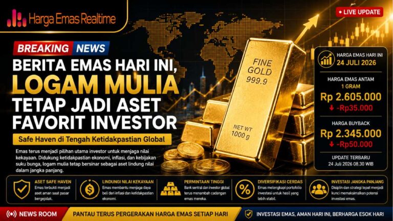 Berita Emas Hari Ini, Logam Mulia Tetap Jadi Aset Favorit Investor