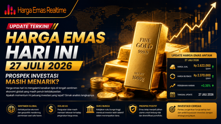 Harga Emas Hari Ini 27 Juli 2026, Prospek Investasi Masih Menarik?