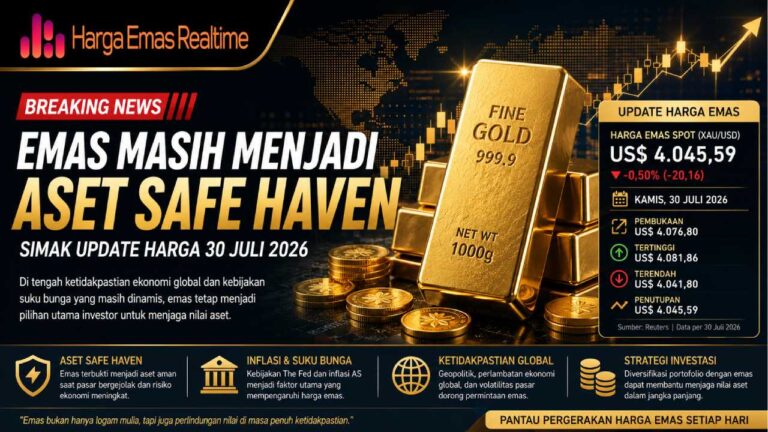 Emas Masih Menjadi Aset Safe Haven, Simak Update Harga 30 Juli 2026