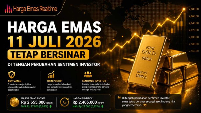 Harga Emas 11 Juli 2026 Tetap Bersinar di Tengah Perubahan Sentimen Investor