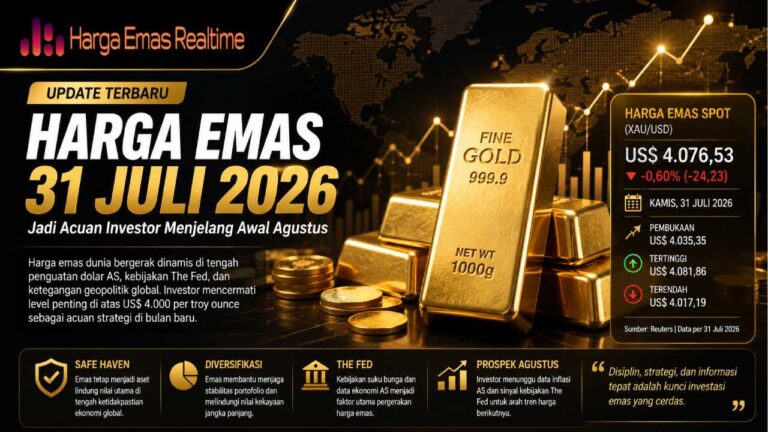 Harga Emas 31 Juli 2026 Jadi Acuan Investor Menjelang Awal Agustus
