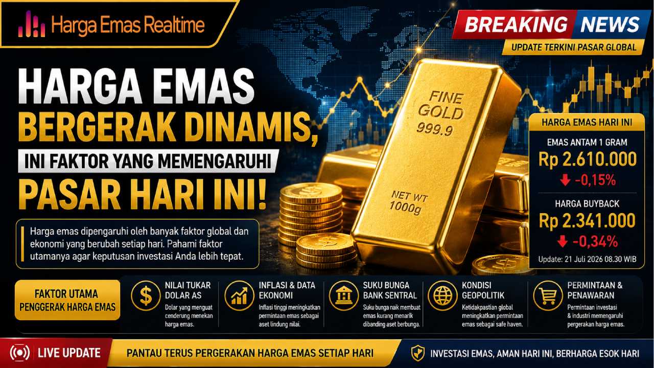 Harga Emas Bergerak Dinamis, Ini Faktor yang Memengaruhi Pasar Hari Ini