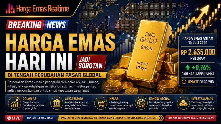 Harga Emas Hari Ini Jadi Sorotan di Tengah Perubahan Pasar Global