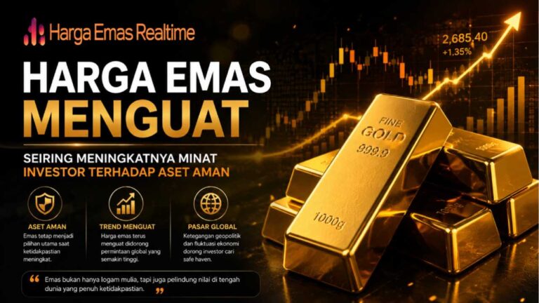 Harga Emas Menguat Seiring Meningkatnya Minat Investor terhadap Aset Aman