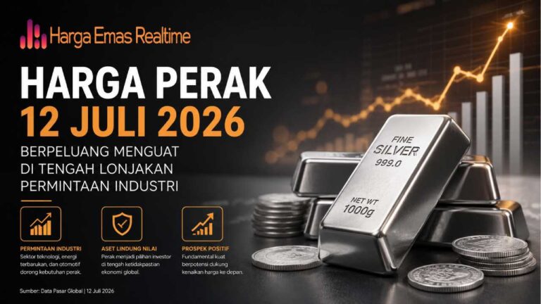 Harga Perak 12 Juli 2026 Berpeluang Menguat di Tengah Lonjakan Permintaan Industri
