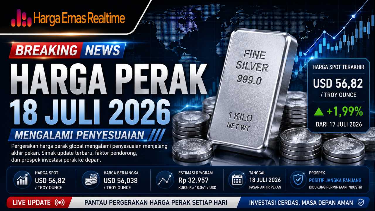 Harga Perak 18 Juli 2026 Mengalami Penyesuaian, Berikut Perkembangan Terkininya