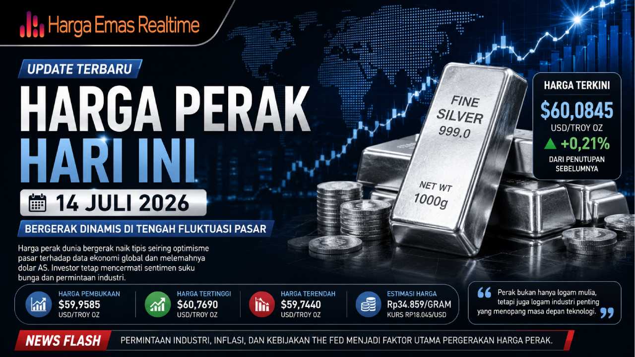 Harga Perak Hari Ini Bergerak Dinamis di Tengah Fluktuasi Pasar