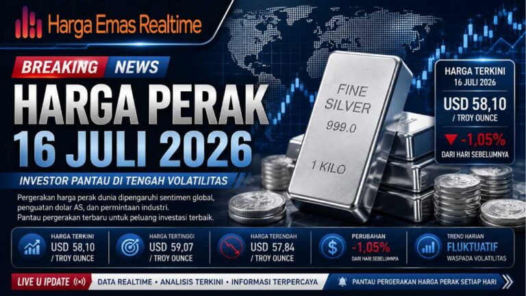 Investor Pantau Harga Perak 16 Juli 2026 di Tengah Volatilitas