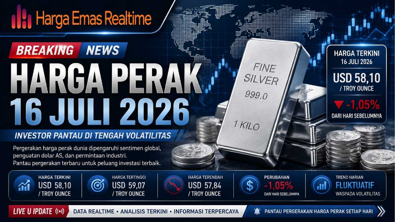 Investor Pantau Harga Perak 16 Juli 2026 di Tengah Volatilitas