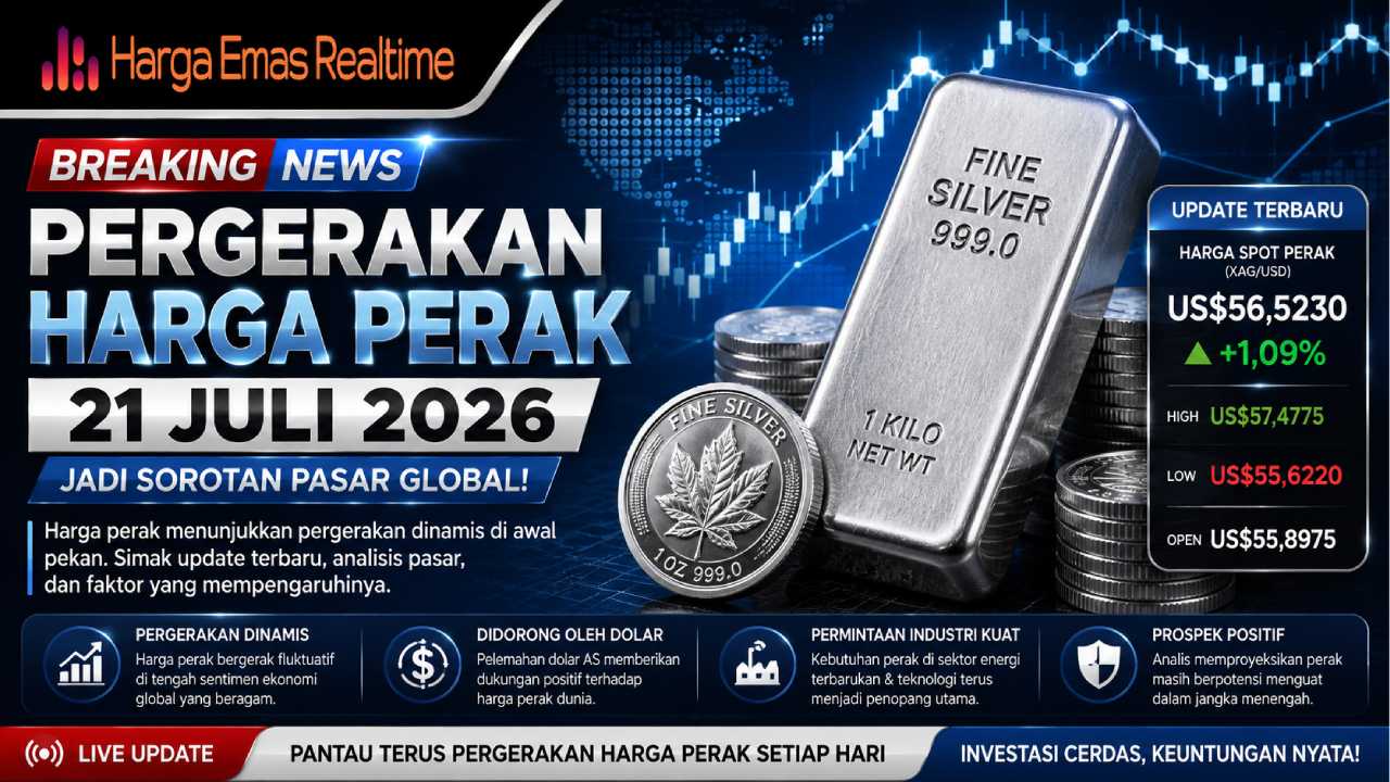 Pergerakan Harga Perak 21 Juli 2026 Jadi Sorotan, Simak Analisis Pasarnya