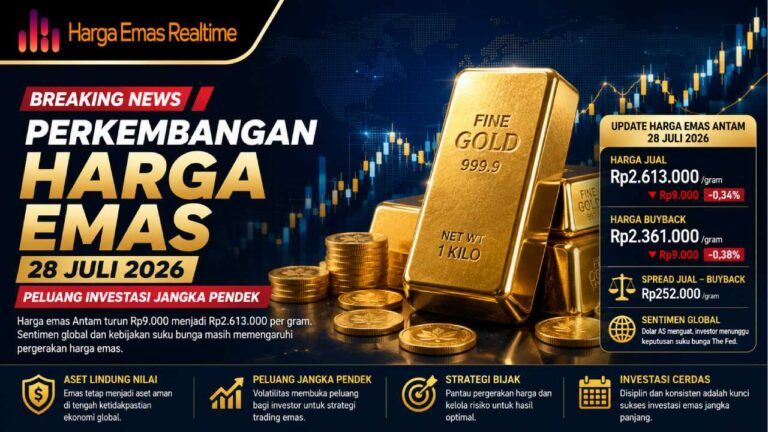 Perkembangan Harga Emas 28 Juli 2026, Peluang Investasi Jangka Pendek