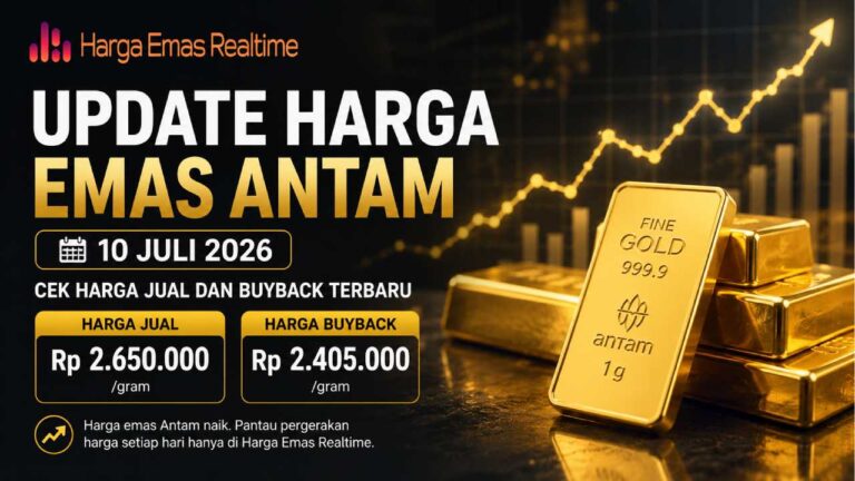Update Harga Emas Antam 10 Juli 2026, Cek Harga Jual dan Buyback Terbaru