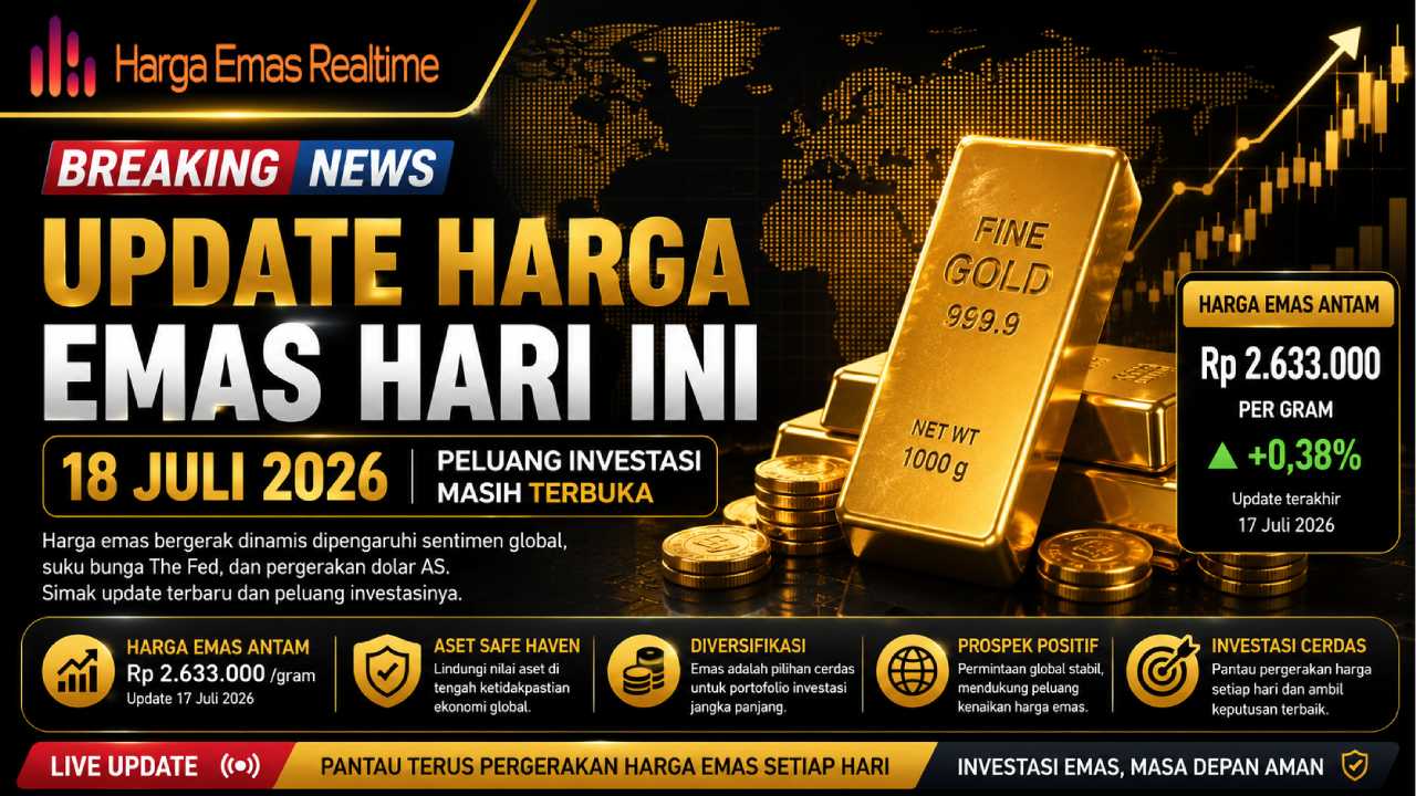 Update Harga Emas Hari Ini 18 Juli 2026, Peluang Investasi Masih Terbuka