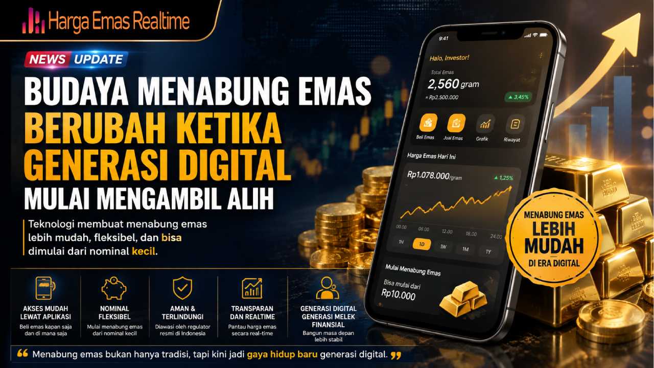 Budaya Menabung Emas Berubah ketika Generasi Digital Mulai Mengambil Alih
