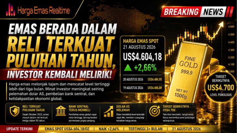 Emas Berada dalam Reli Terkuat Puluhan Tahun, Investor Kembali Melirik