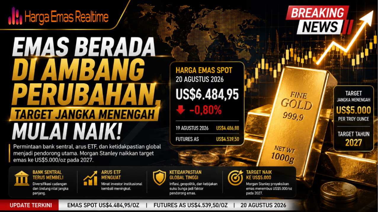 Emas Berada di Ambang Perubahan, Target Jangka Menengah Mulai Naik