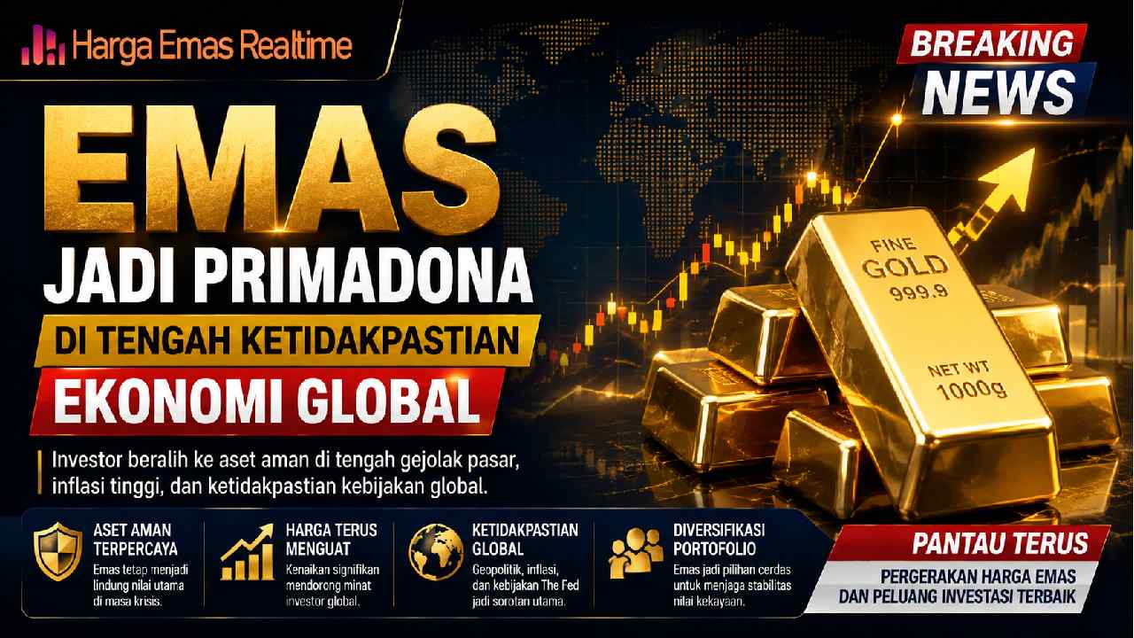 Emas Jadi Primadona di Tengah Ketidakpastian Ekonomi Global