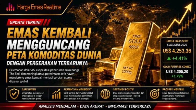Emas Kembali Mengguncang Peta Komoditas Dunia dengan Pergerakan Terbarunya