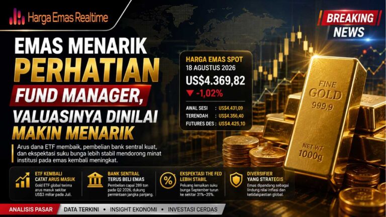 Emas Menarik Perhatian Fund Manager, Valuasinya Dinilai Makin Menarik