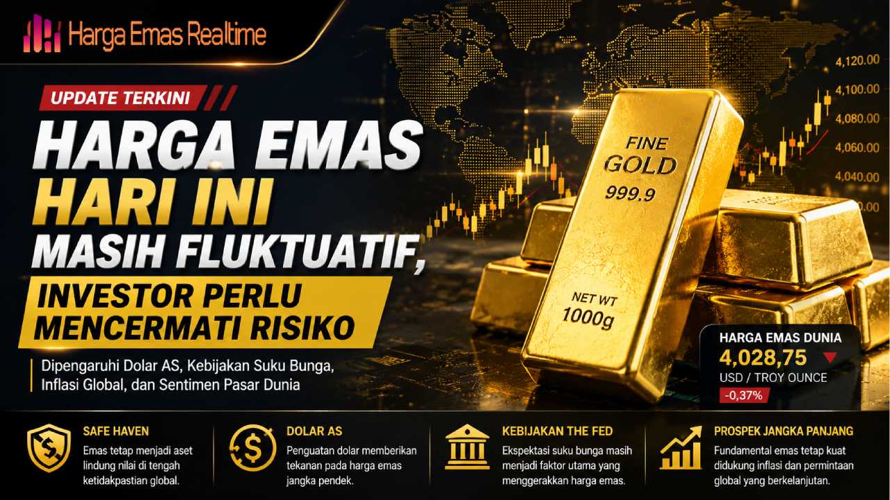 Harga Emas Hari Ini Masih Fluktuatif, Investor Perlu Mencermati Risiko